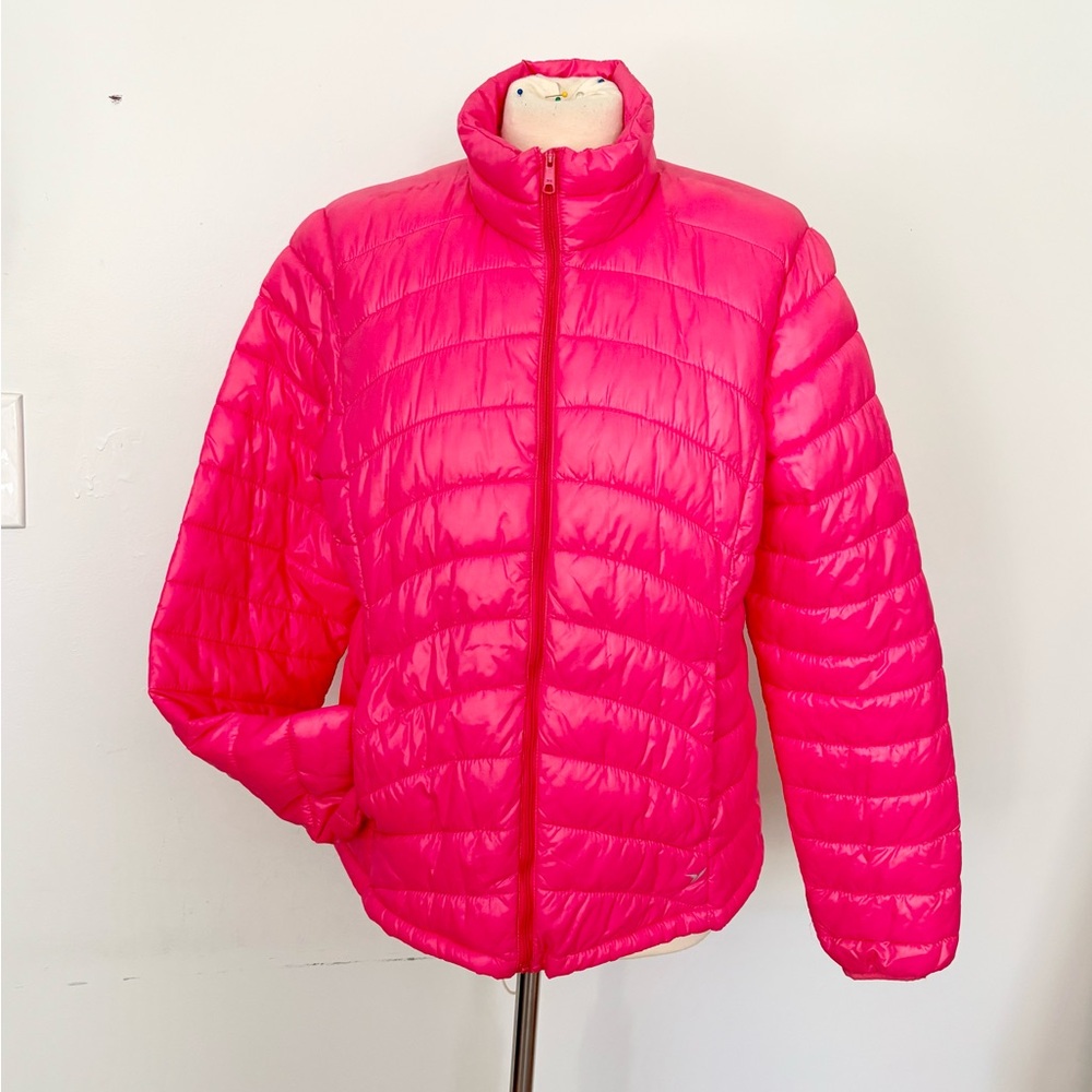Old Navy pink puffer jacket